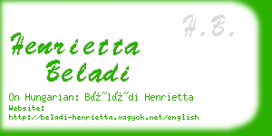 henrietta beladi business card